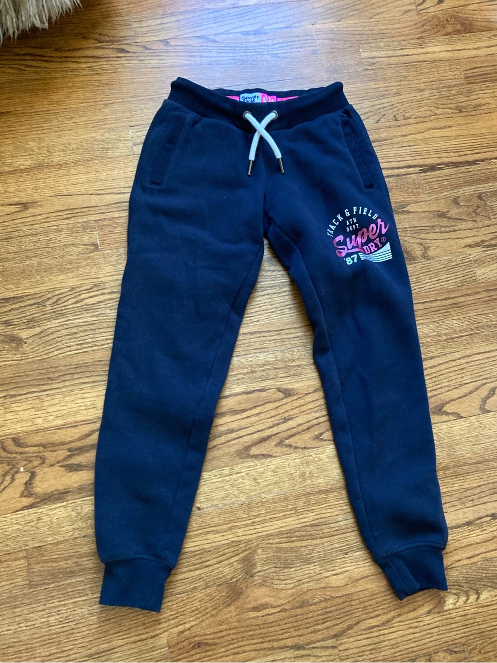 Superdry navy track and field sweatpants
